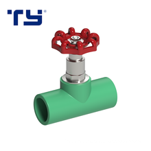 green color PPR fittings switch Lift ball valve stop valve